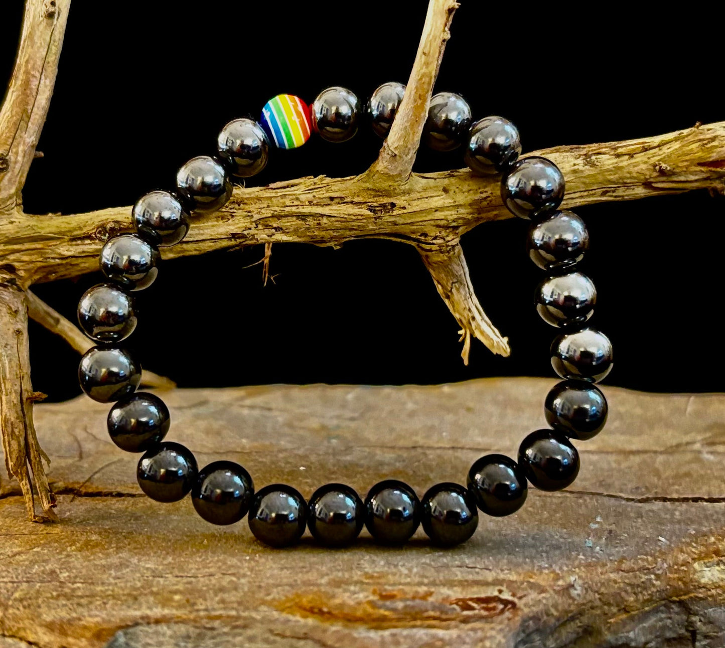 Pulsera magnética Orgullo y poder – Fuerza • Equilibrio • Unidad (Muñecas medianas)