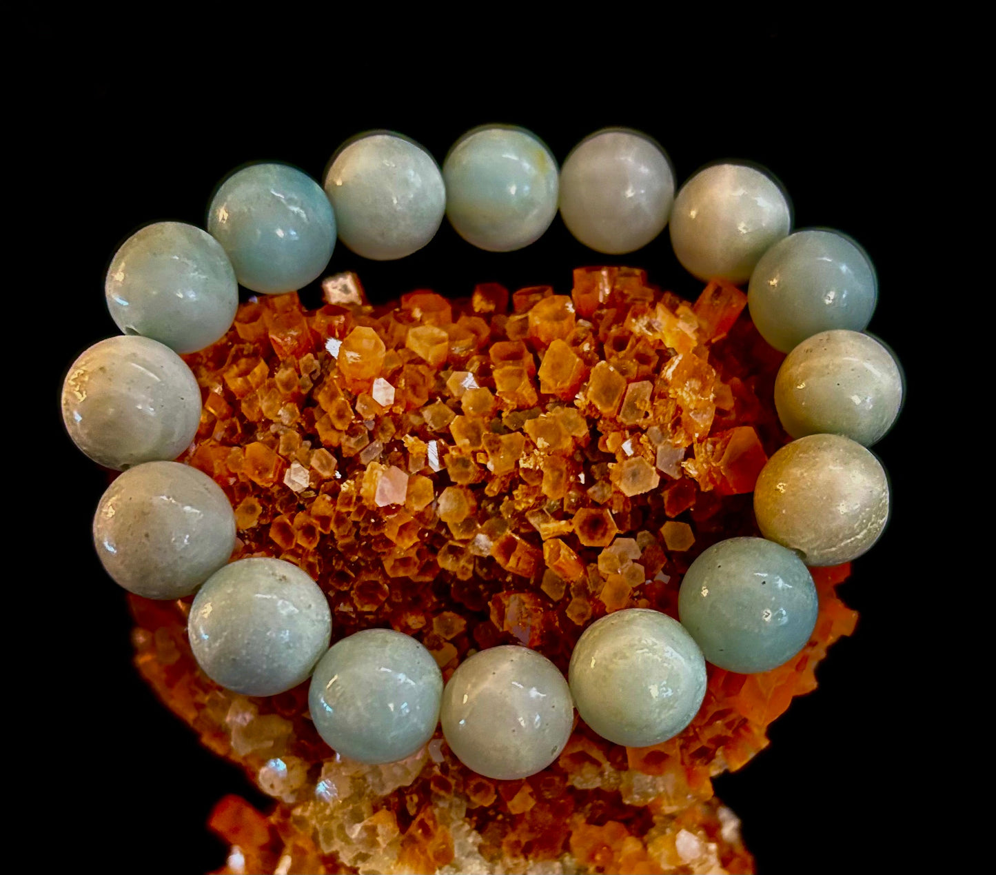 Pulsera de Amazonita – Energía tranquila y costera en cada cuenta