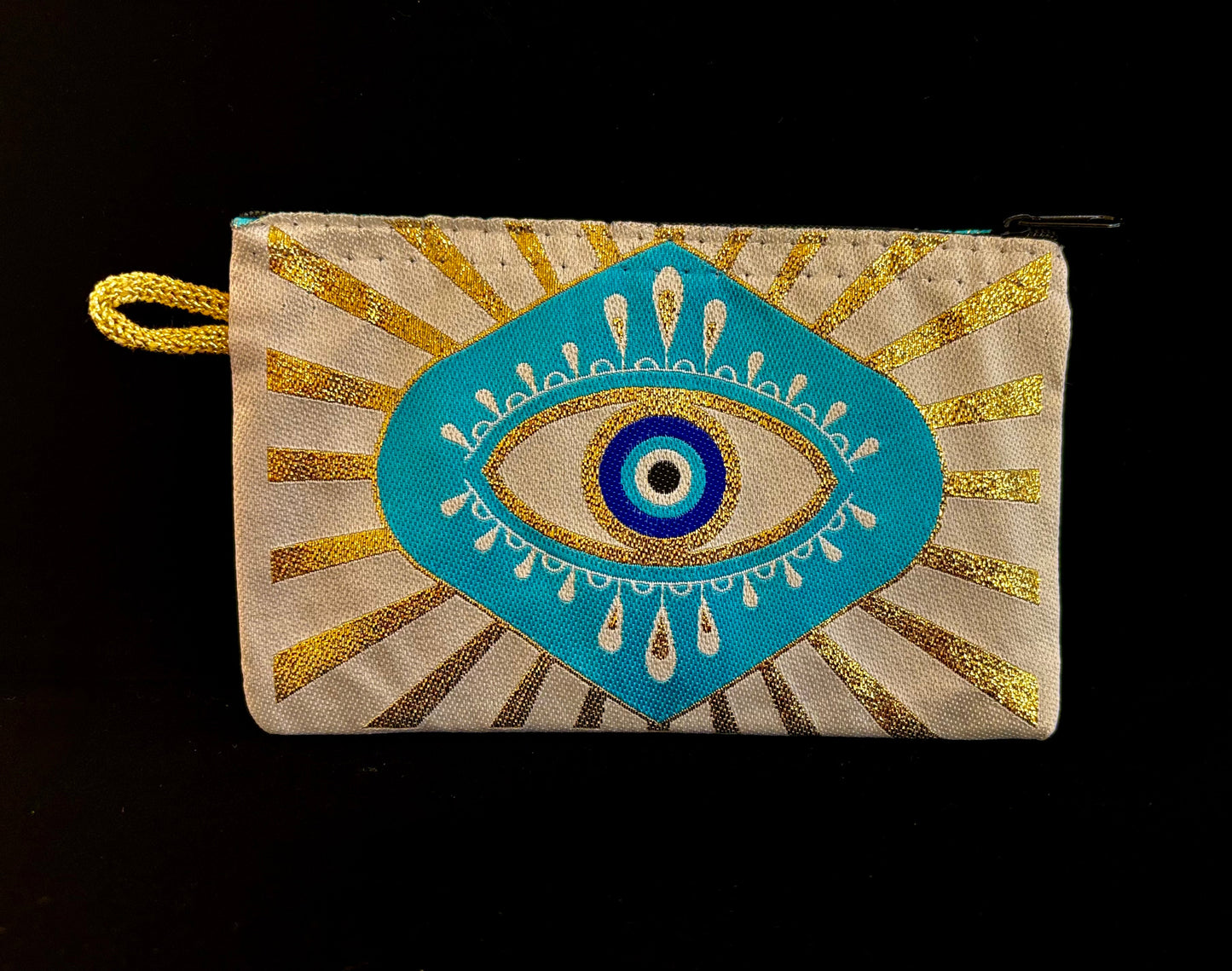 Monedero turco de ojo turco hecho a mano | Bolsita de tela de 4x6 para protección y estilo