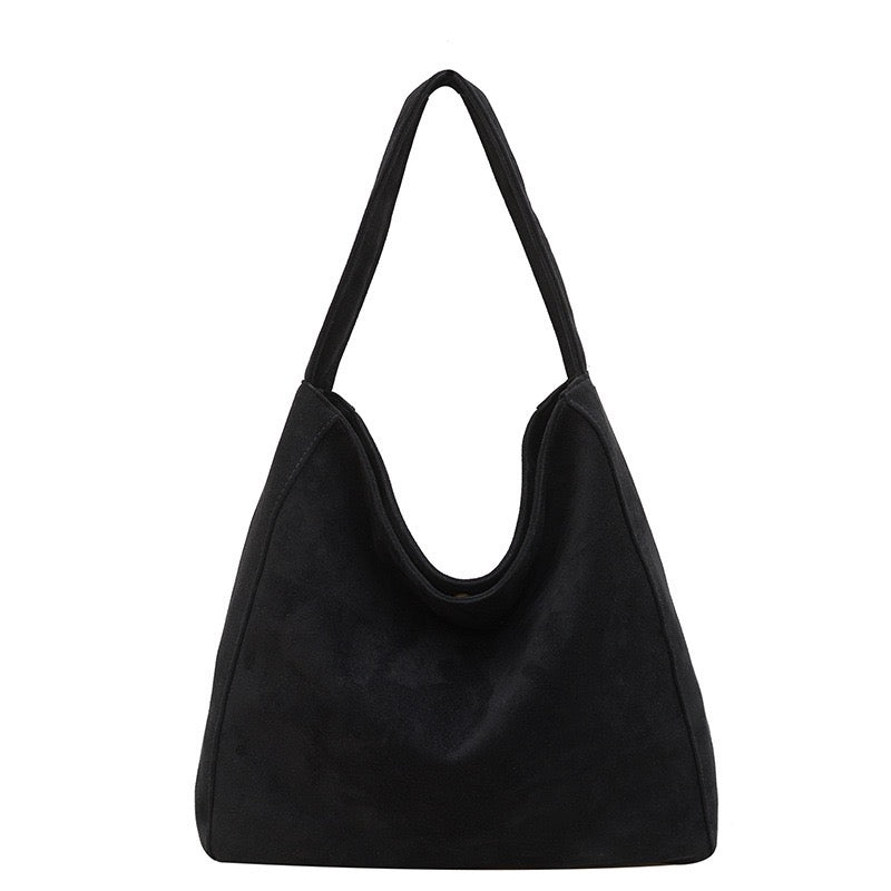 Miranda Oversize Suede Hobo Carryall Shoulder Bag