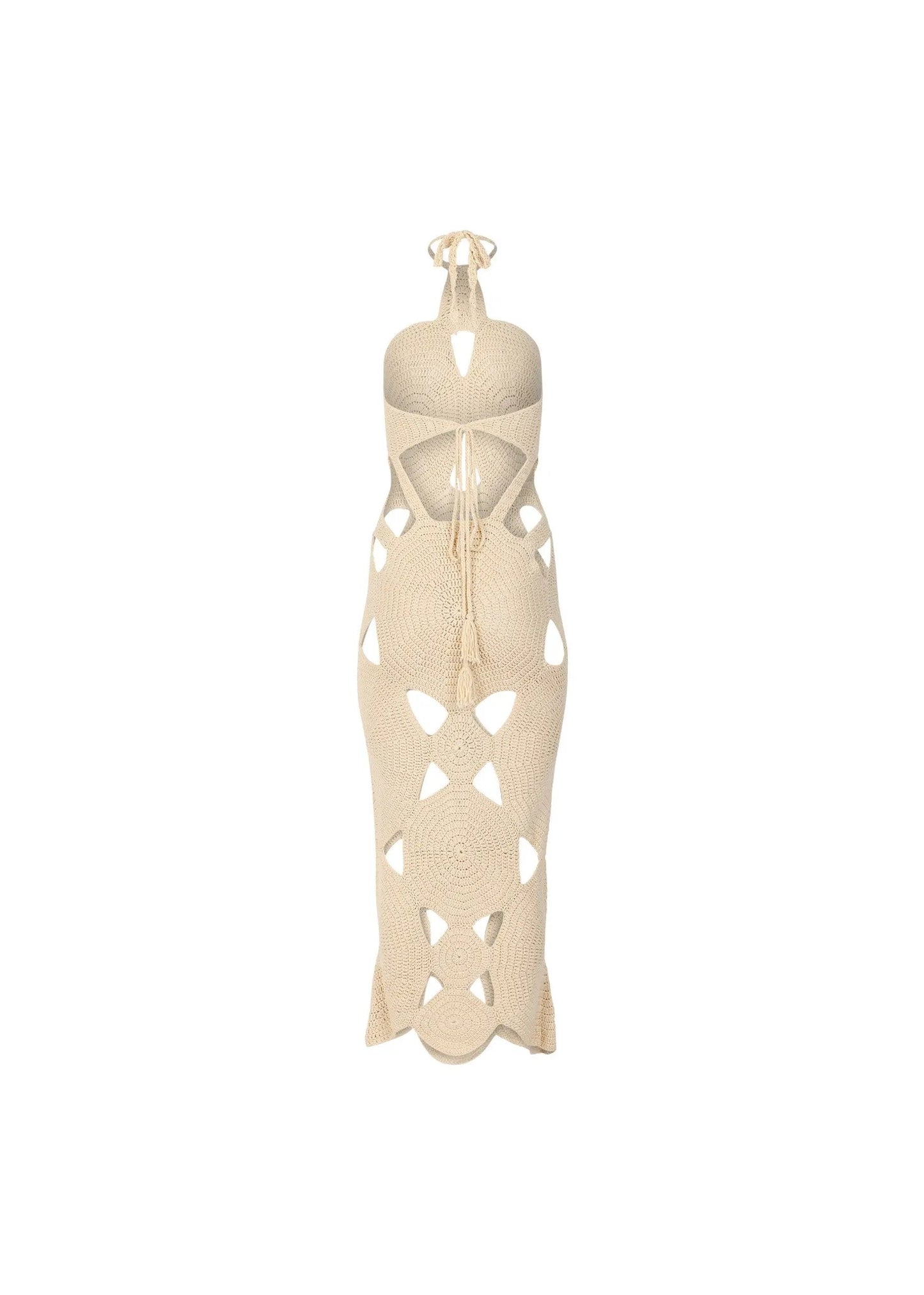 Women's Resort Dress Crochet Dress - Cut-Outs - Women's Resort Wear