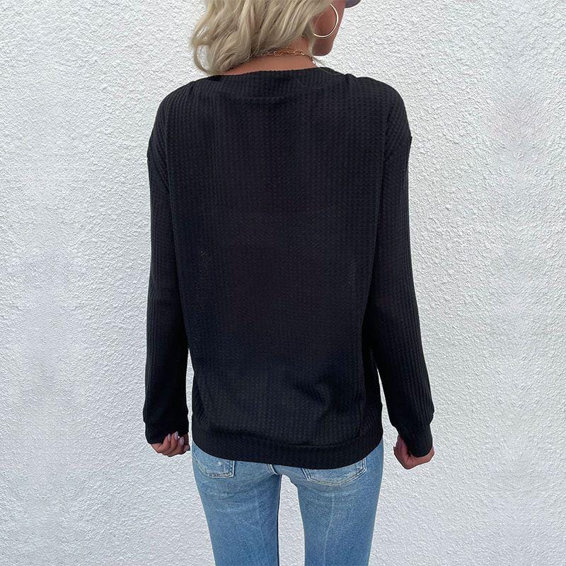 Suéter de punto con botones en contraste