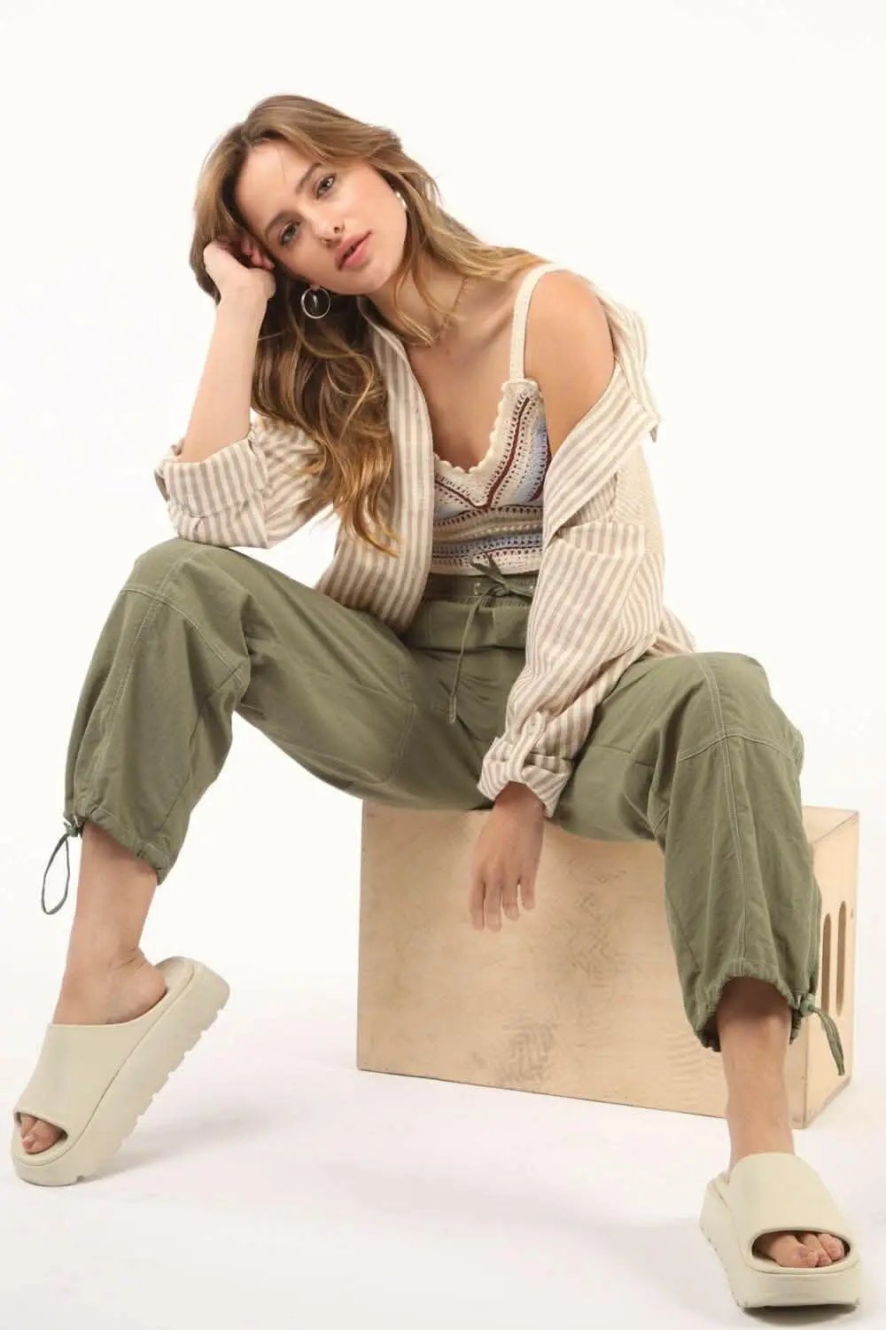 Pants Trendsi TIKTOK - Joggers with Customizable Parachute Style - Very J Ed