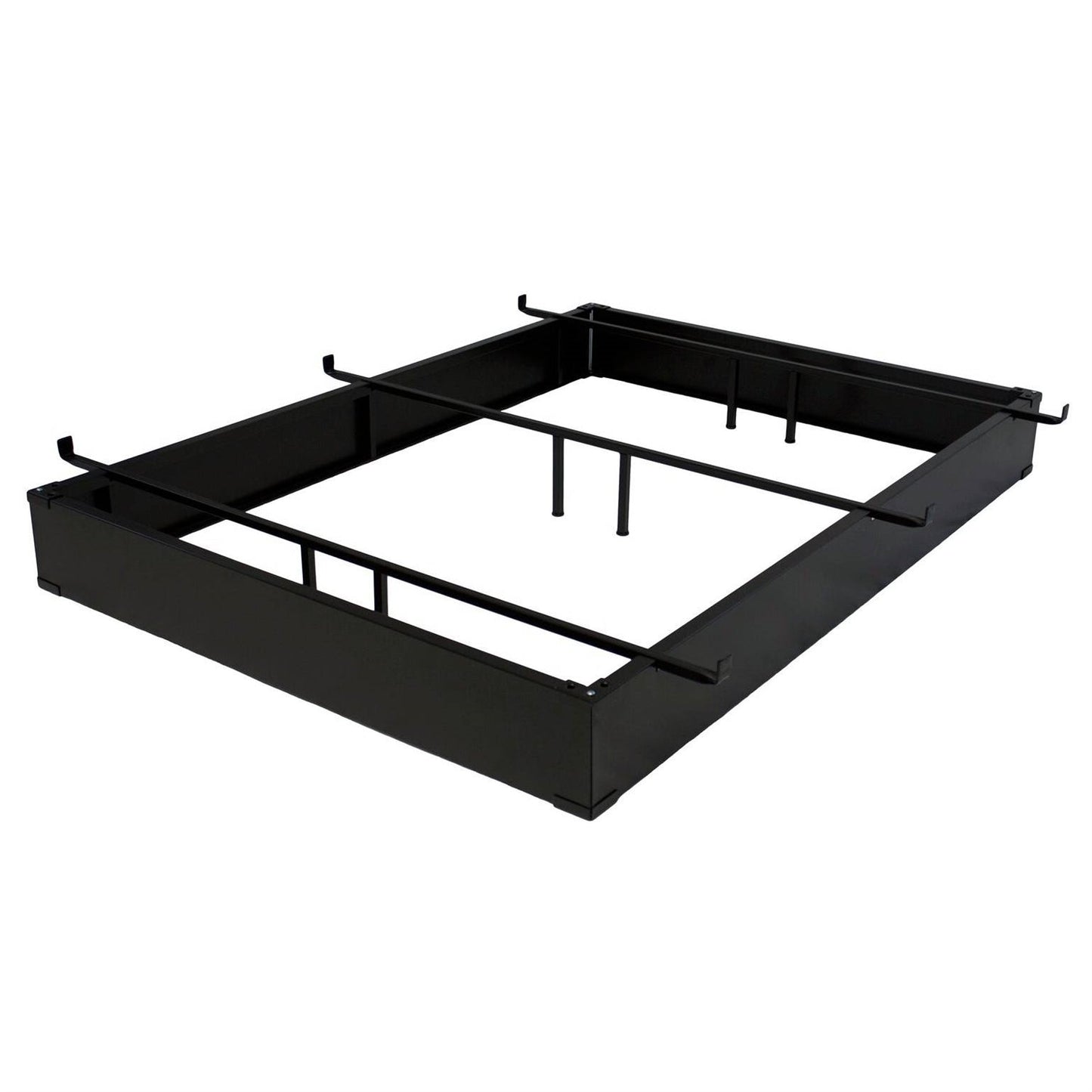 Base de cama estilo hotel tamaño King de metal en color espresso - 7.5 pulgadas de alto