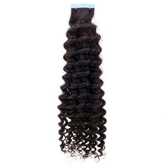 Extensiones de Cabello Rizado Kinky con Cinta Adhesiva 100% Cabello Humano