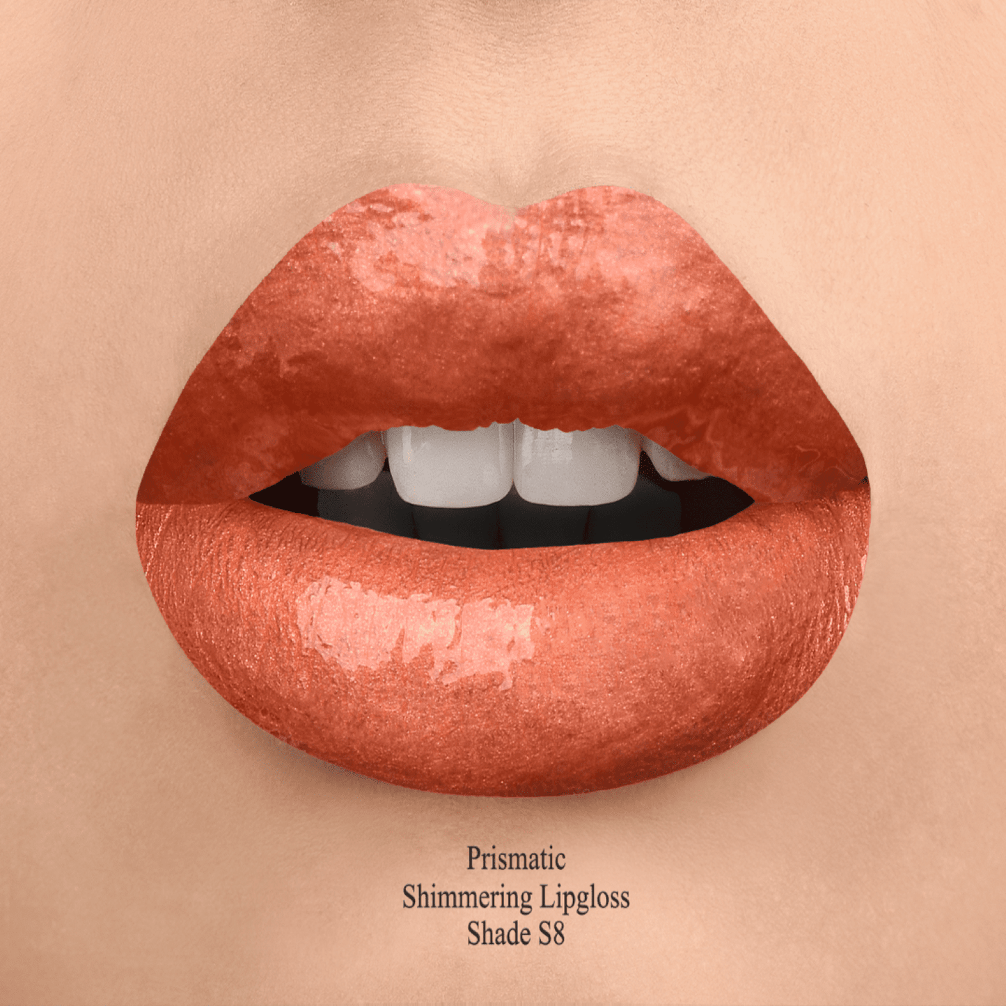SHADE S8 PRISMATIC SHIMMERING LIPGLOSS - Bright Orange with Warm Golden Shimmer