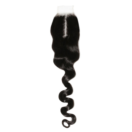 Cierre de Cabello Humano con Encaje Transparente 2x6 de Onda Suelta
