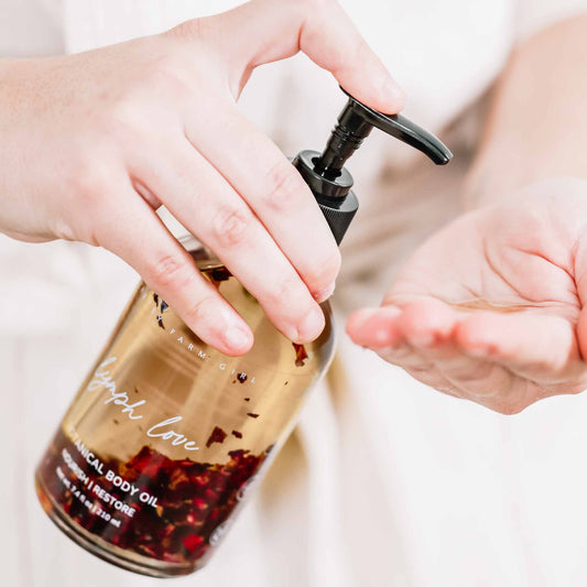 Aceite corporal natural Lymph Love - El mejor para masajes linfáticos