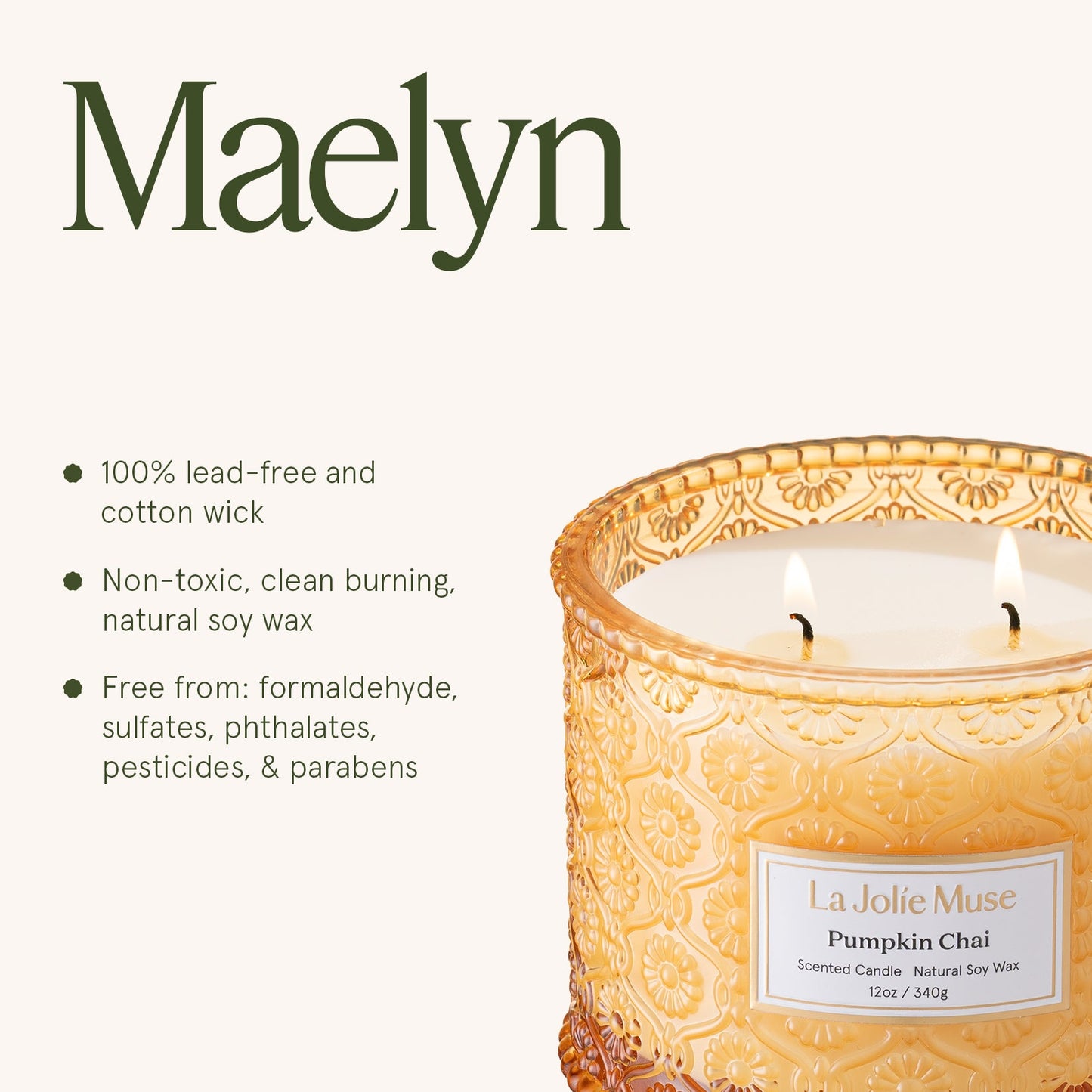 Maelyn - Pumpkin Chai 12oz Candle