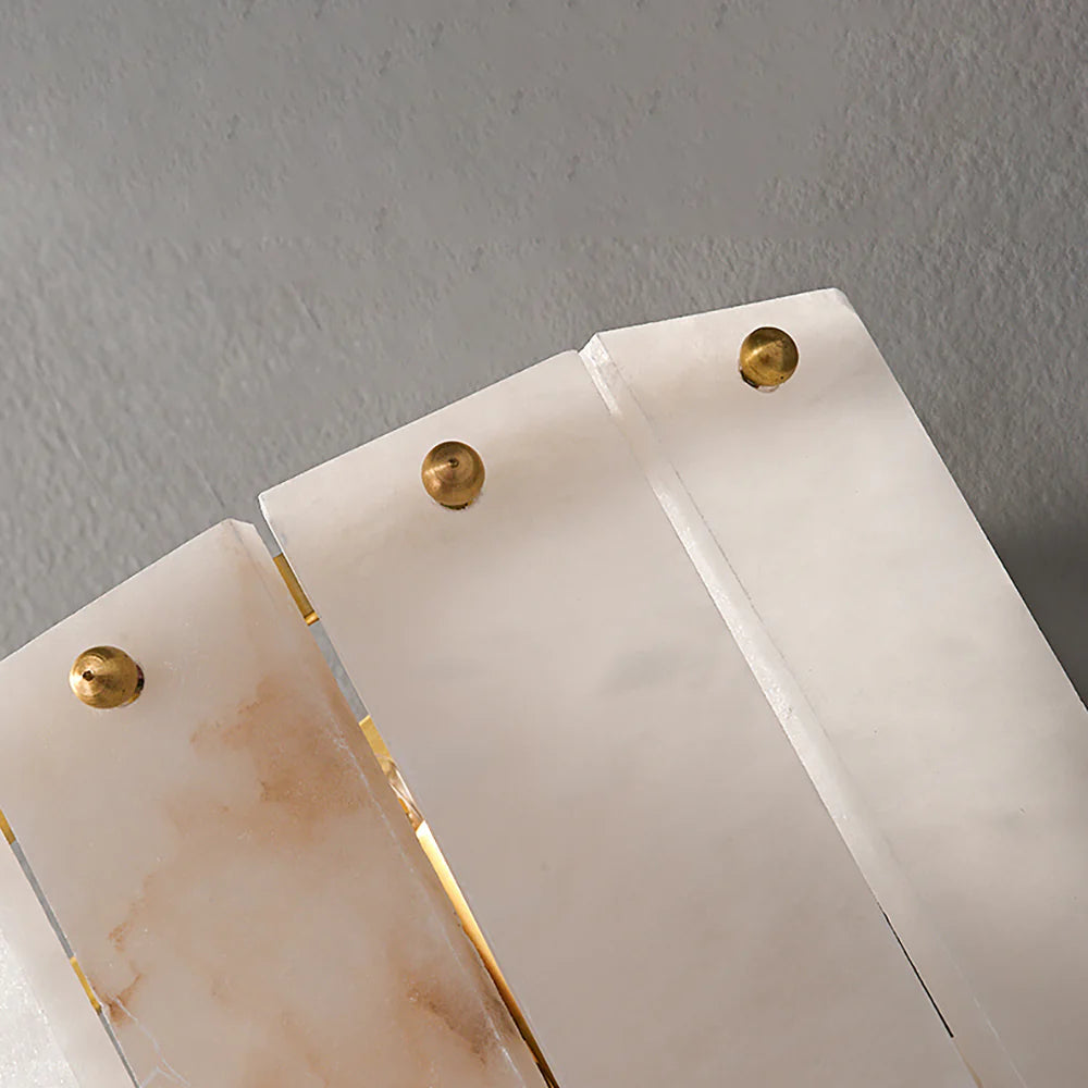 Lámpara de pared de 2 capas de alabastro