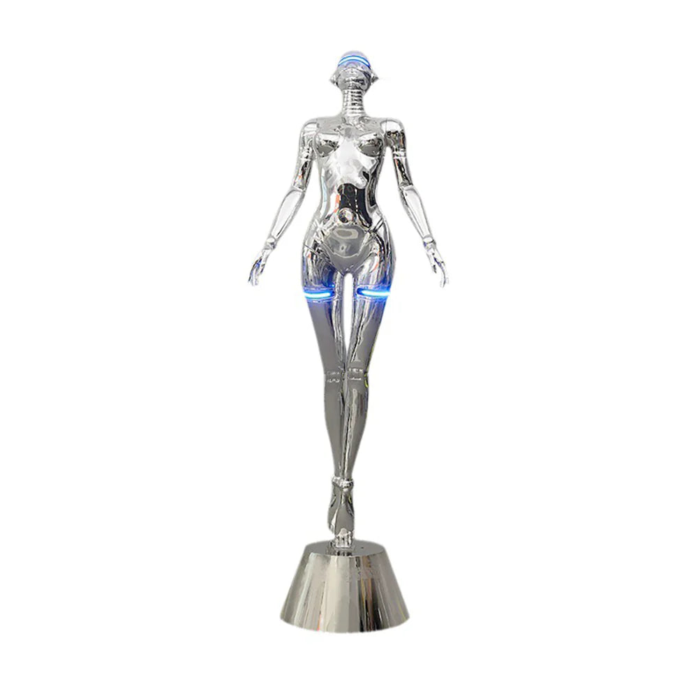 Lámpara de pie Escultura de Diosa Tecnológica Mecánica