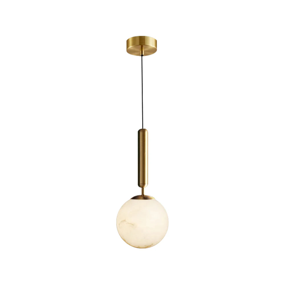 Lámpara colgante de alabastro Bosso Brass