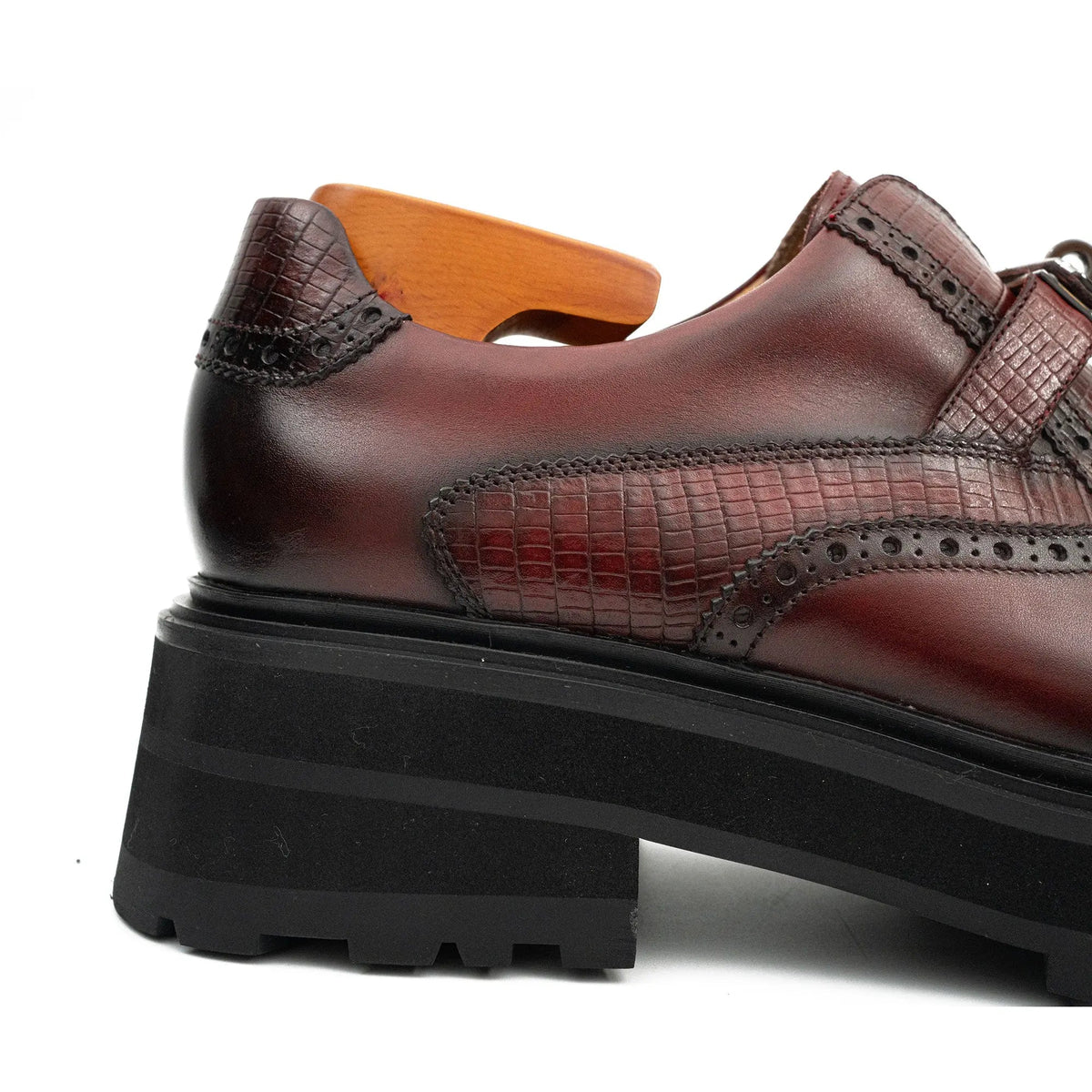 Burgundy Calf Leather Loafers