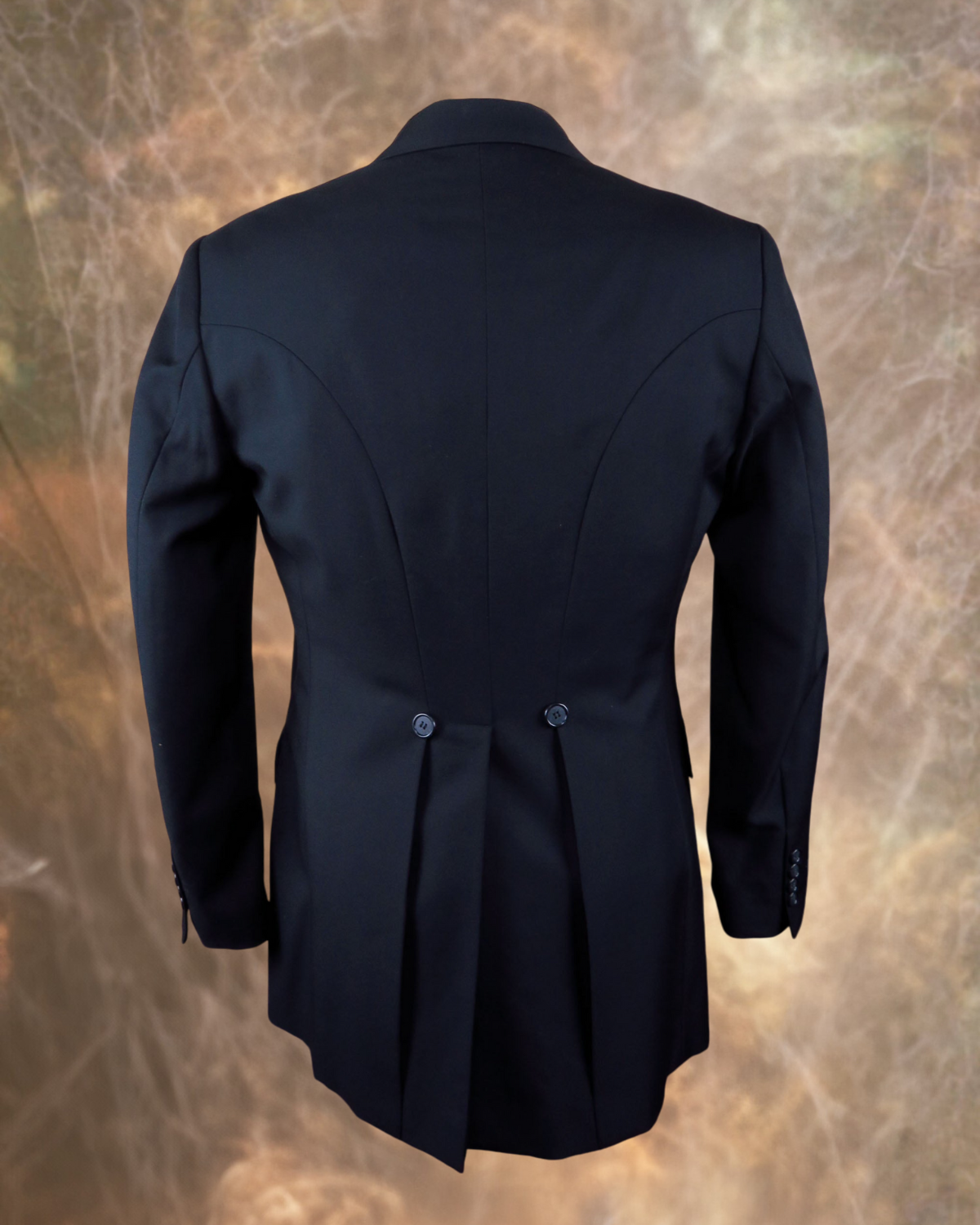 Abrigo de ciudad para hombre - Gabardina de lana negra - Blazer de corte occidental
