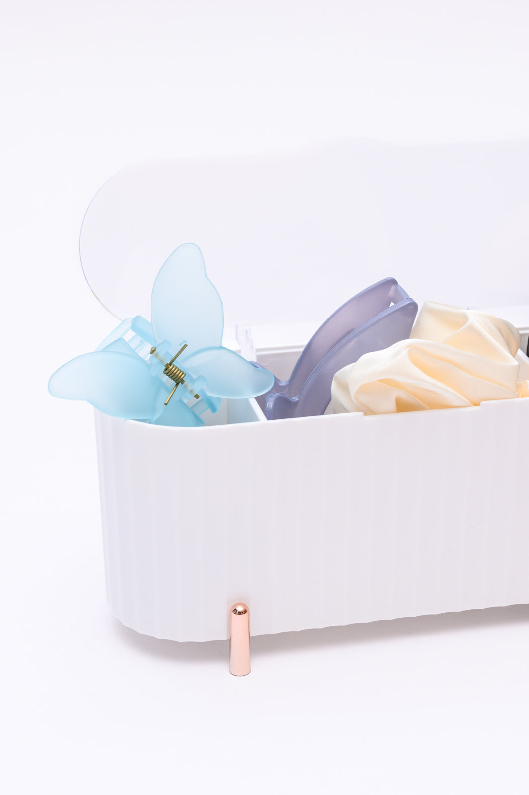 Miniorganizador de belleza en blanco