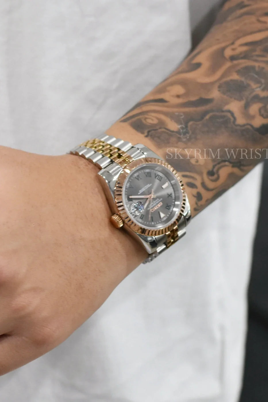 Mod Datejust Wimbledon Oro Rosa y Gris de Dos Tonos