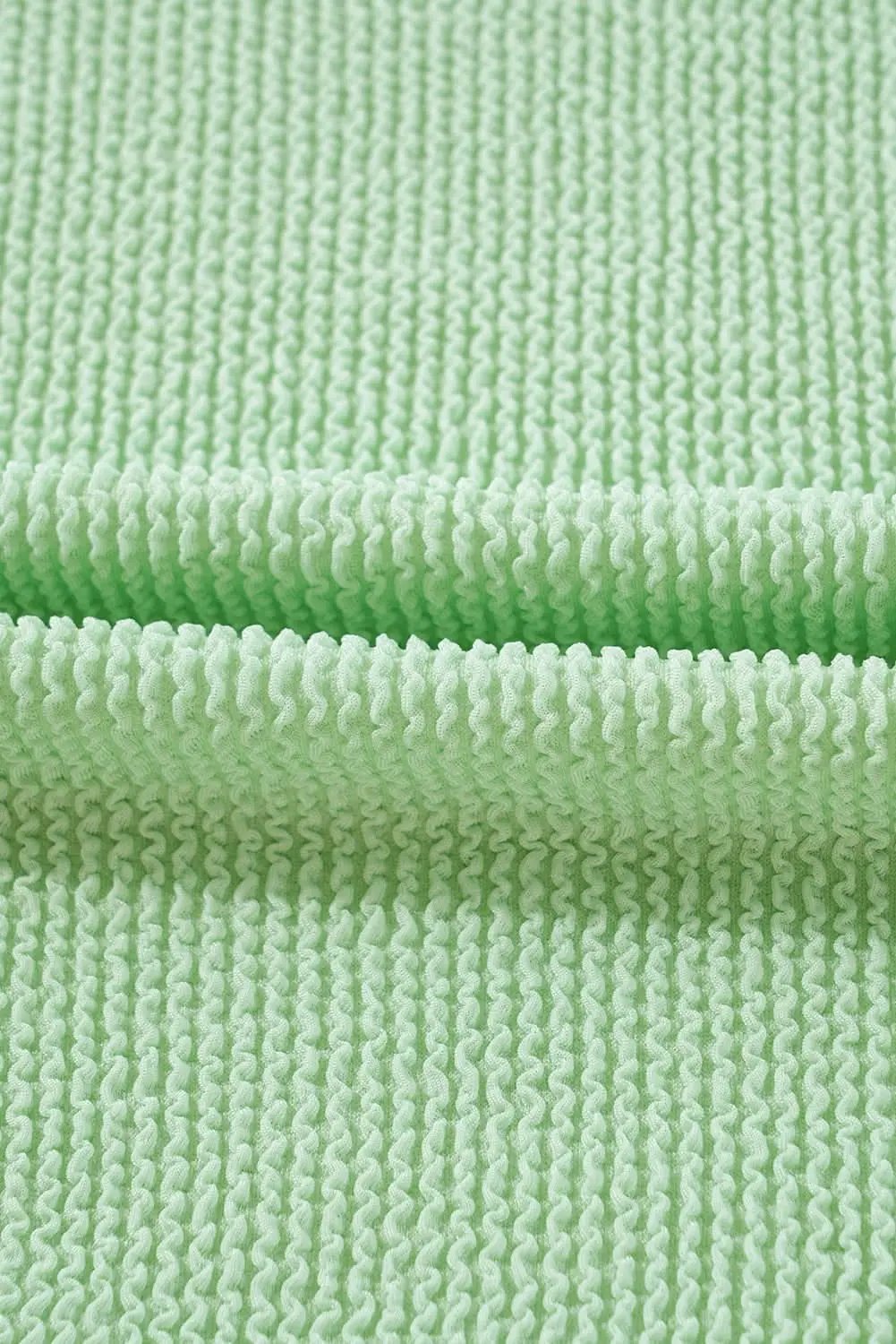 Sweaters Love Salve Green Ribbed Pullover Women's Casual Top: Soft & Cozy