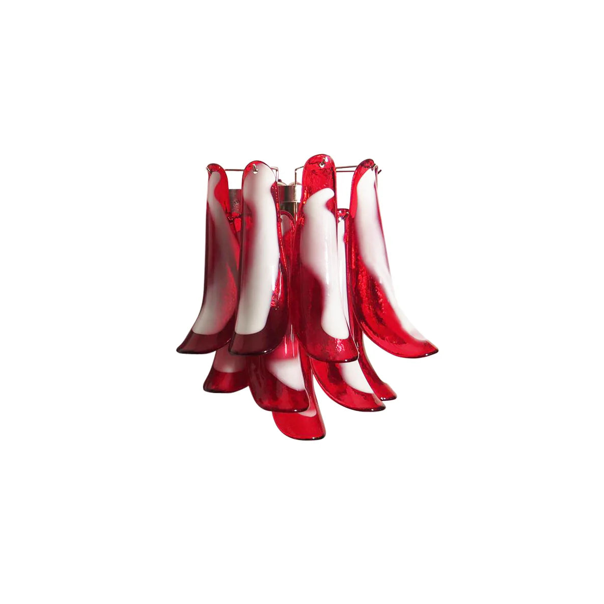 Apliques de pared rojos Murano vintage