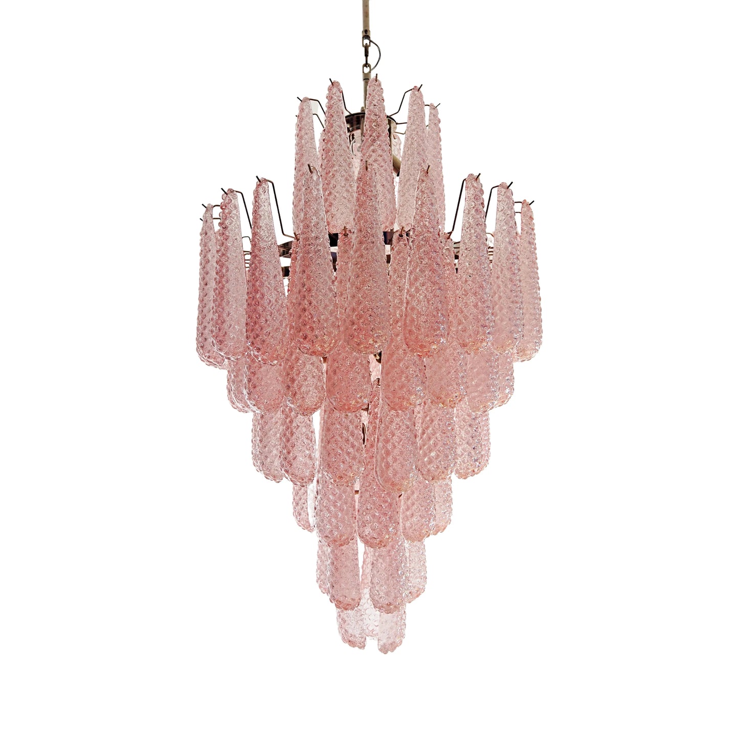 Lámpara de araña de cristal Murano Pink Petals