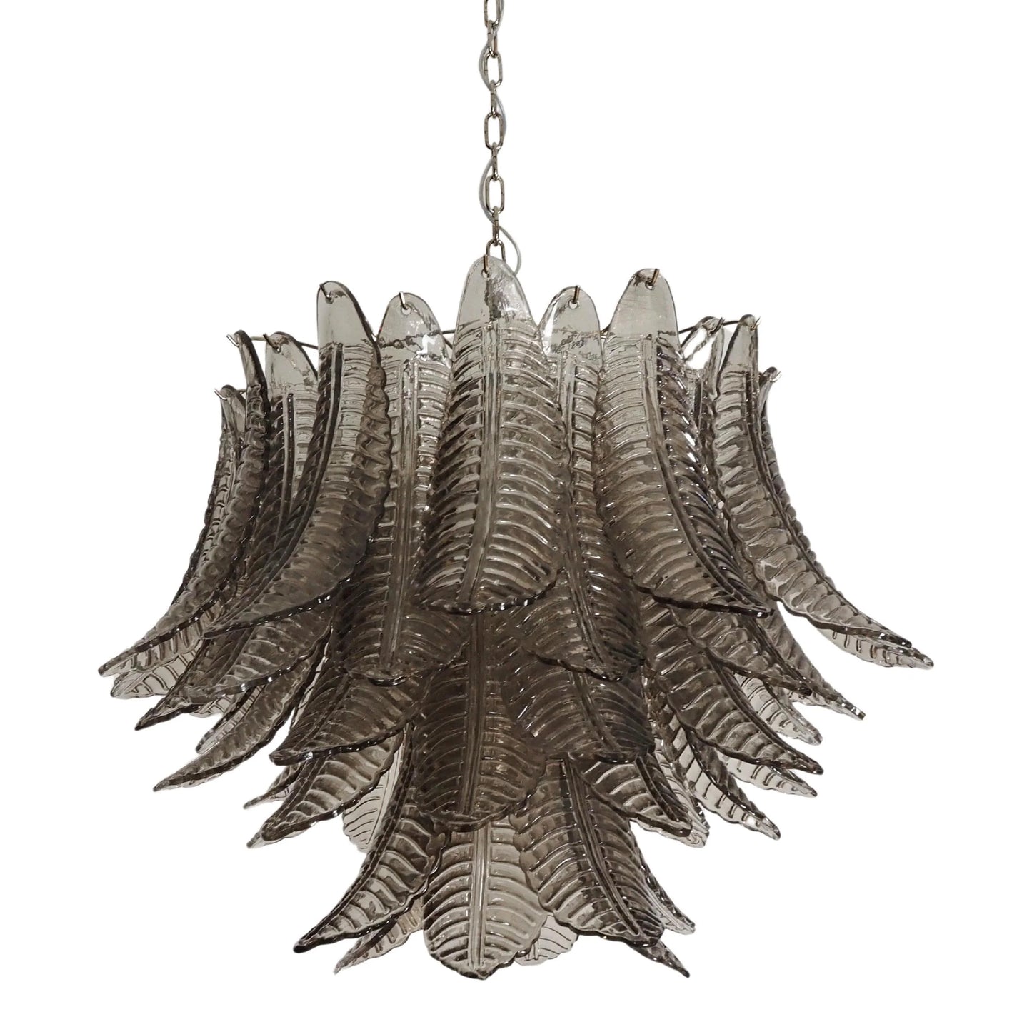 Lámpara de araña de cristal Murano Smoked Ferns