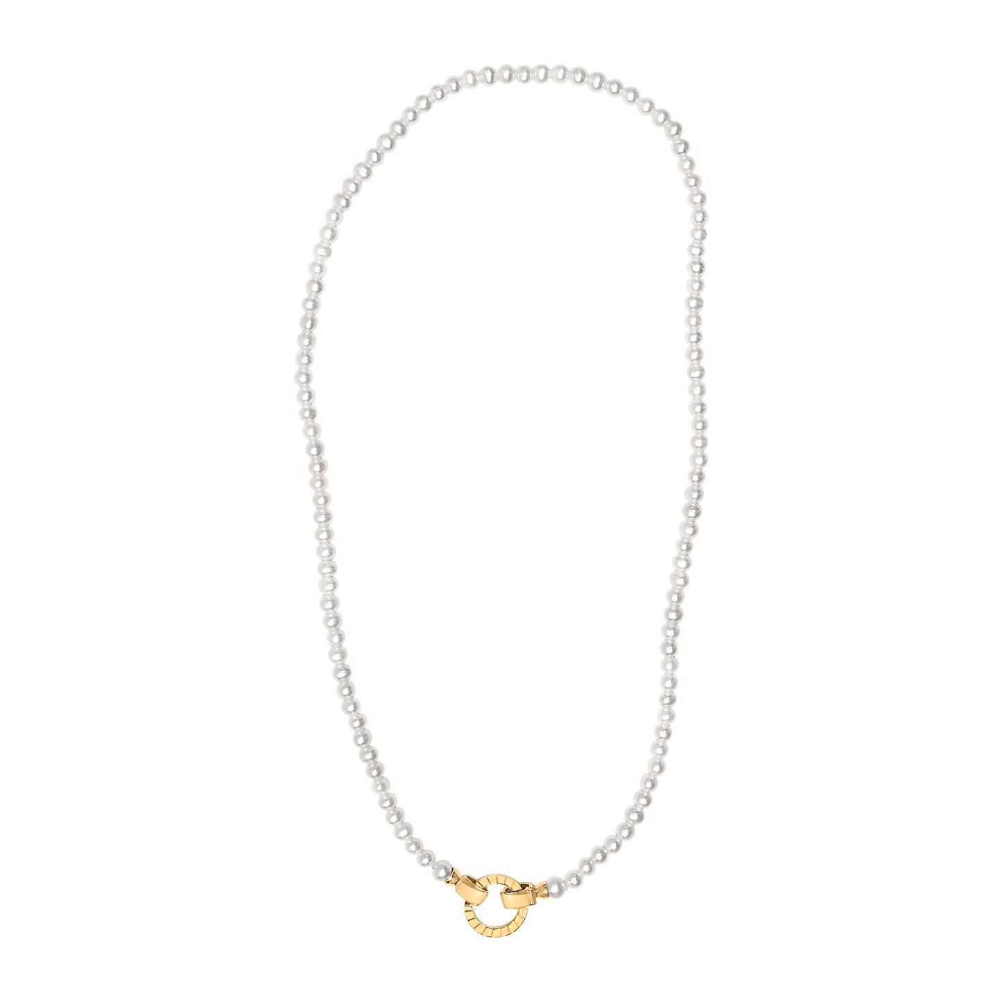 18K Yellow Gold Vermeil Pearl Strand Infinity Necklace