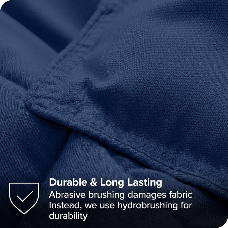 King/Cal King size Super Soft Down Alternative Comforter Set in Navy Blue