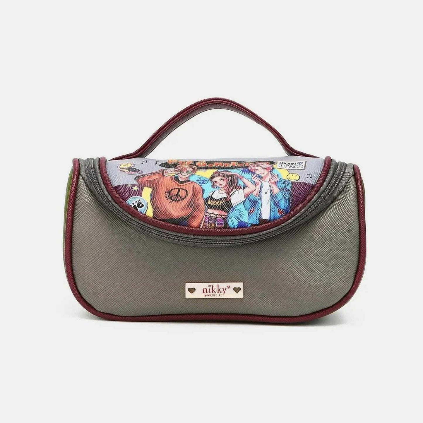 Trendsi Makeup Bag With Contrast Design — Portable Cosmetic Organizer