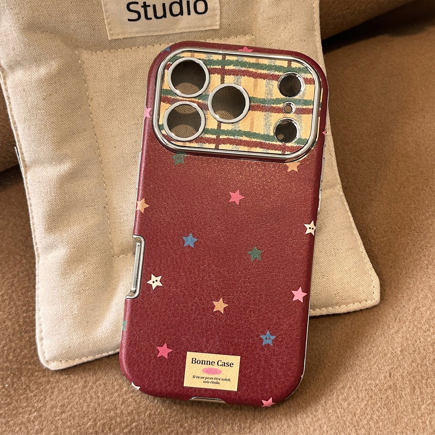 Color estrella contraste creativa aplicación iPhone 17 Pro Max funda para teléfono móvil Apple 16 antigolpes 13 todo incluido 15 cuerda de mano