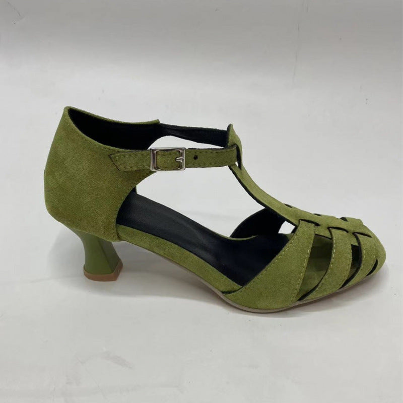Zapatos de gamuza de punta redonda para mujer – Zapatos planos informales transpirables de talla grande