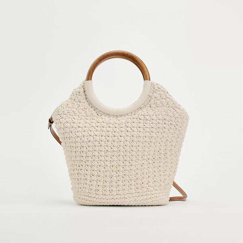 Crossbody Large Capacity Cotton Thread Woven Bag Tote Straw Bag Vacation Beach Bag Women Bag