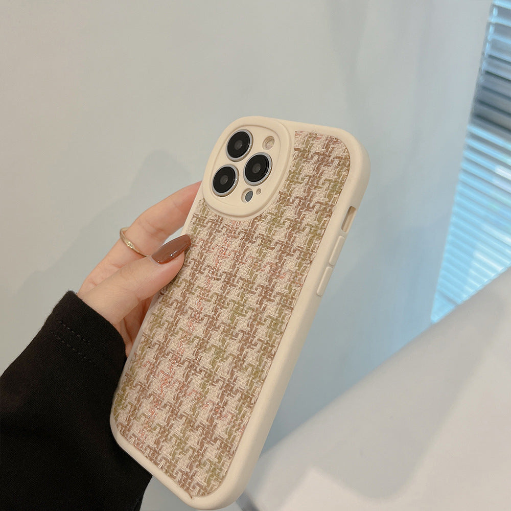 Retro 17promax Apple 16 funda móvil iphone14 cuadros 13pro set 8 apto para pelo 11 generación 12 franela