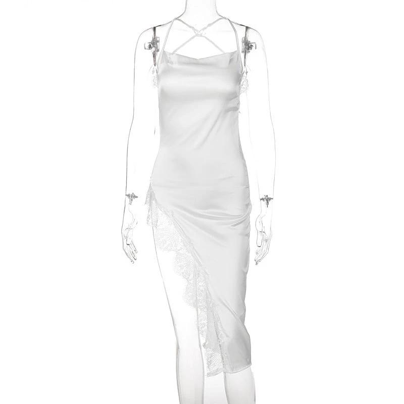 Backless Slim Fit Lace Sling Dress