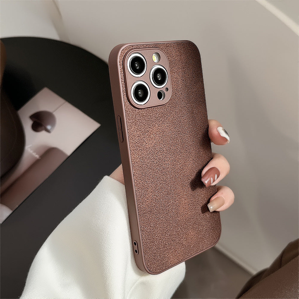 Aplicable a la funda para iPhone15 iPhone 14promax marrón Maillard ins patrón de pozo de luna 11 corteza 13 premium X
