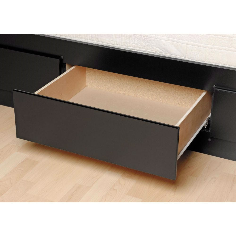 Base de cama plataforma Twin XL con 3 cajones de almacenamiento en negro