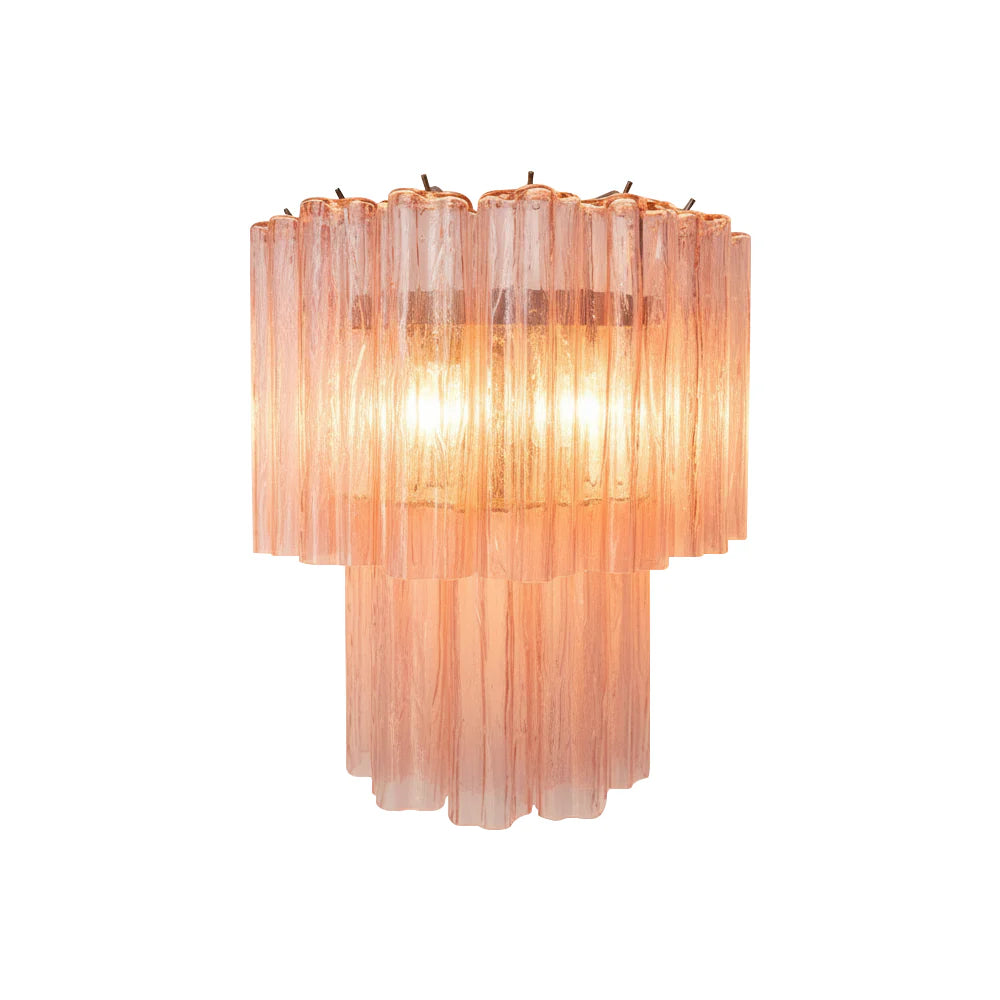 Lámpara de pared de cristal de Murano rosa en forma de estrella