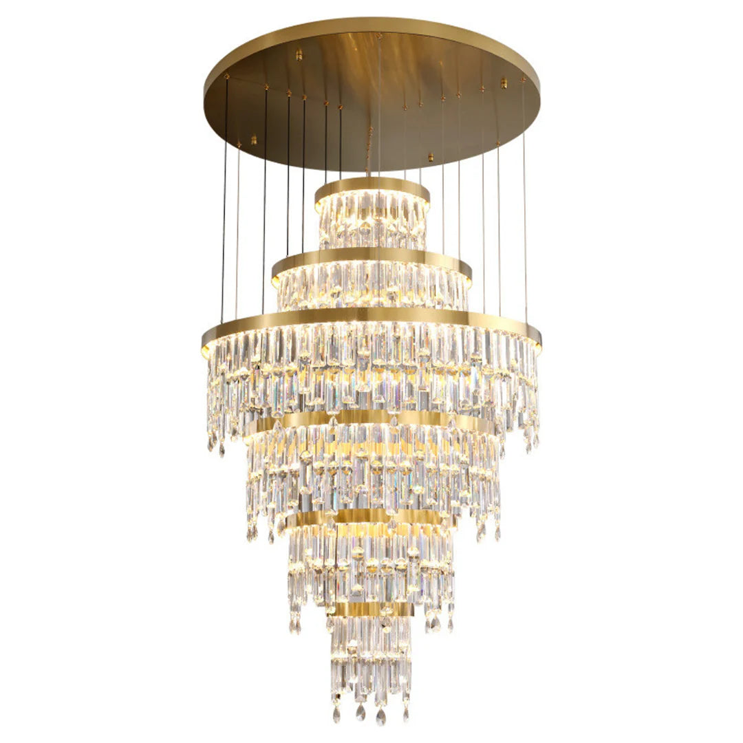 Candelabro de cristal para escaleras Prazzo Ring