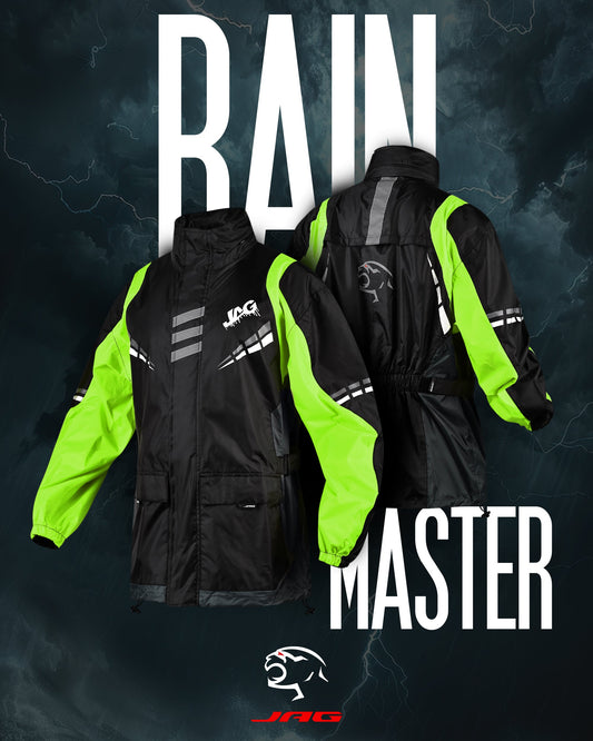 JAG Rainmaster Rain Suit for Men & Women (Black/Green)