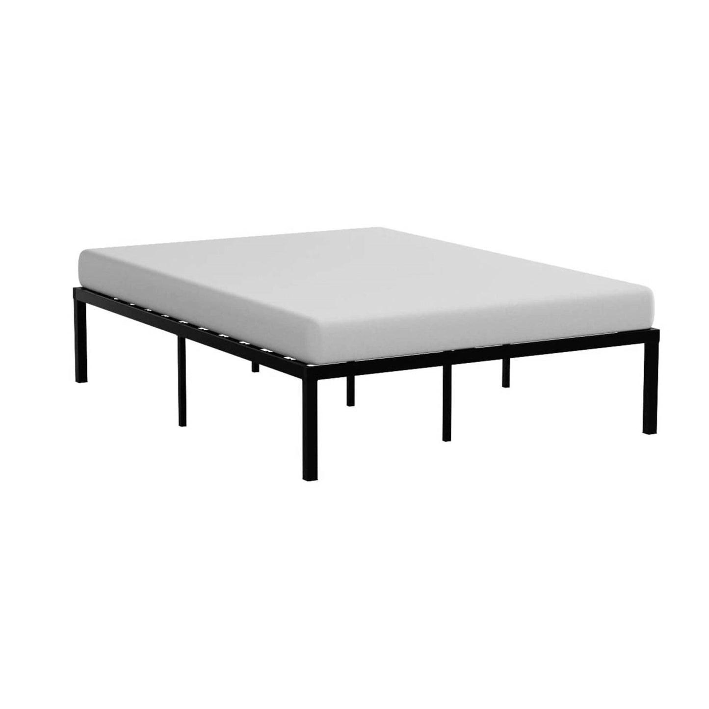 Base de cama Queen moderna de plataforma de acero resistente de 16 pulgadas