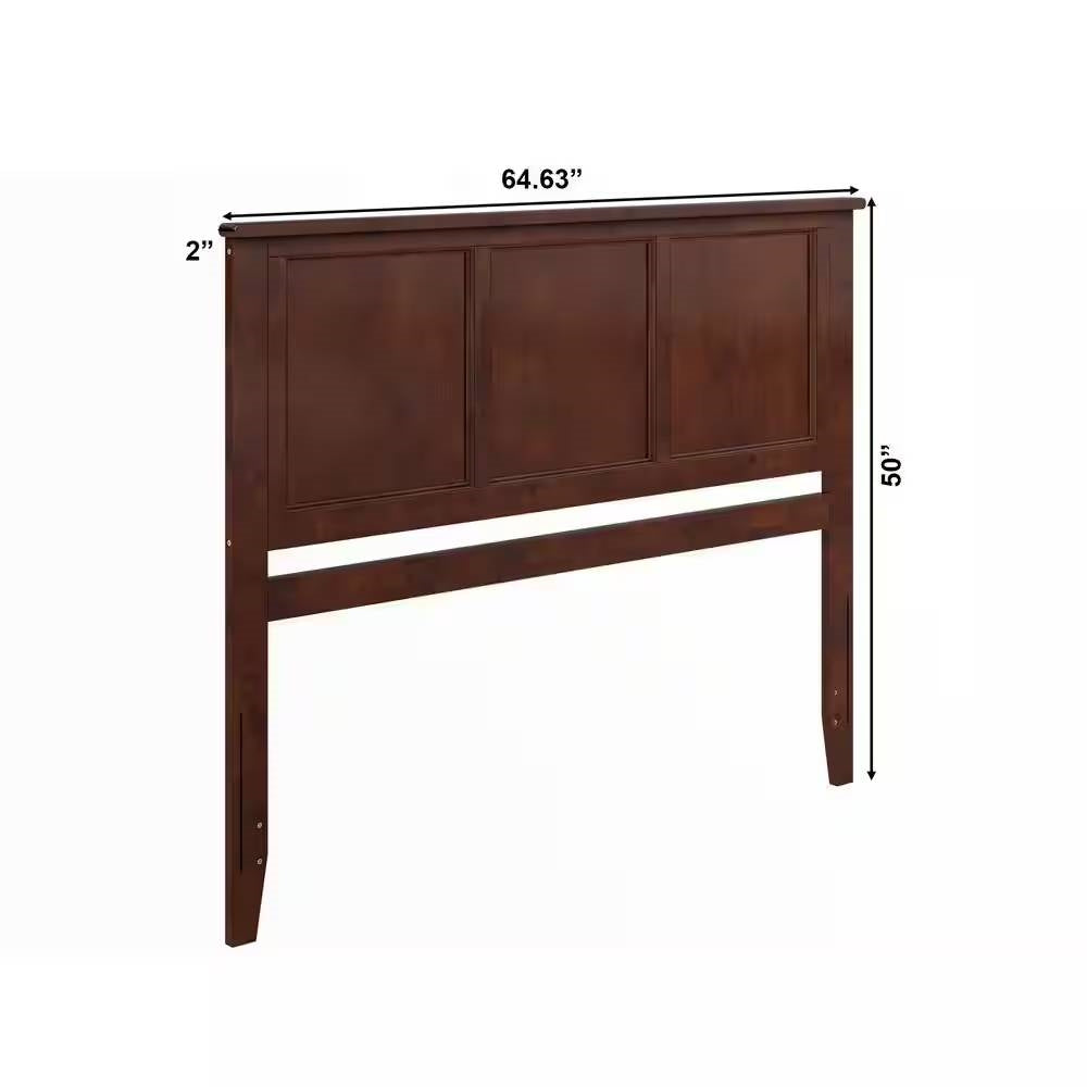 Cabecero de cama Queen Size de estilo tradicional con acabado de madera de nogal