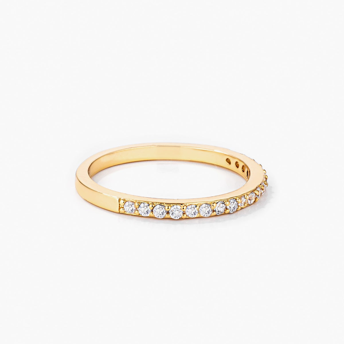 Rina 0.11ct CZ 14k Gold Delicate Band Ring