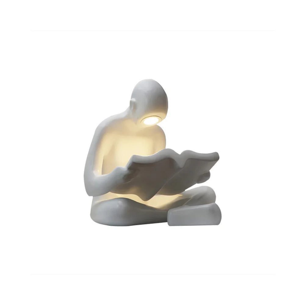 Lámpara de pie Escultura Humana Leyendo