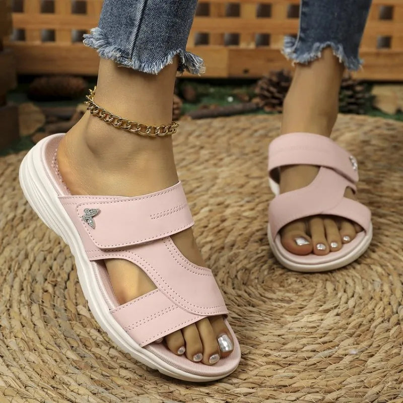 Fashion Ladies Wedge Heel Platform Women Summer Outdoor Low Heels Slipper Shoes for women ladies shoes