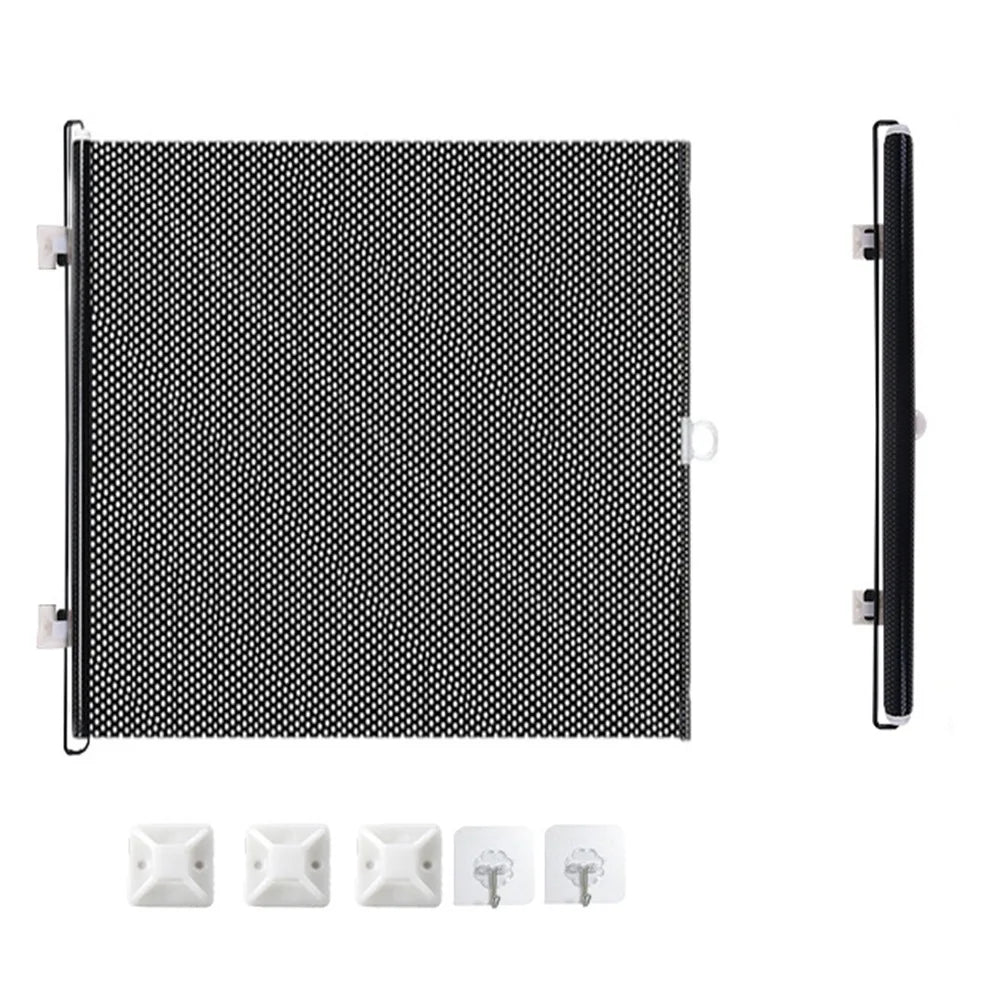 Pet Accessories Guard Retractable Fence Gate Folding Universal Pet Network Fence Barrier with Hook Pet Safety Enclosure Balcony