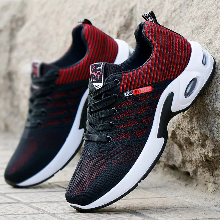 Men's Casual Sneakers Breathable Mesh Lace Up Versatile Lightweight Soft Sole Daily Walking Running Footwear For Outdoor Wear