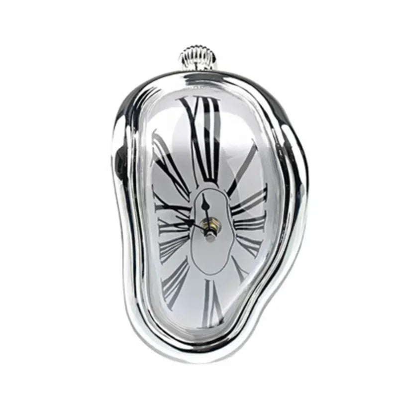 2026 New Novel Surreal Melting Distorted Wall Clocks Surrealist Salvador Dali Style Wall Decororation Home Garden Clock