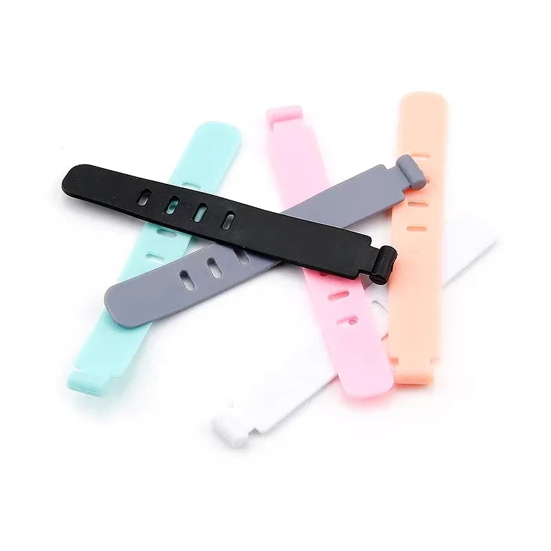 20pcs Cable Organizer Ties Clip Charger Cord Management Silicone Wire Manager Mouse Earphone Holder Data Line Winder Straps