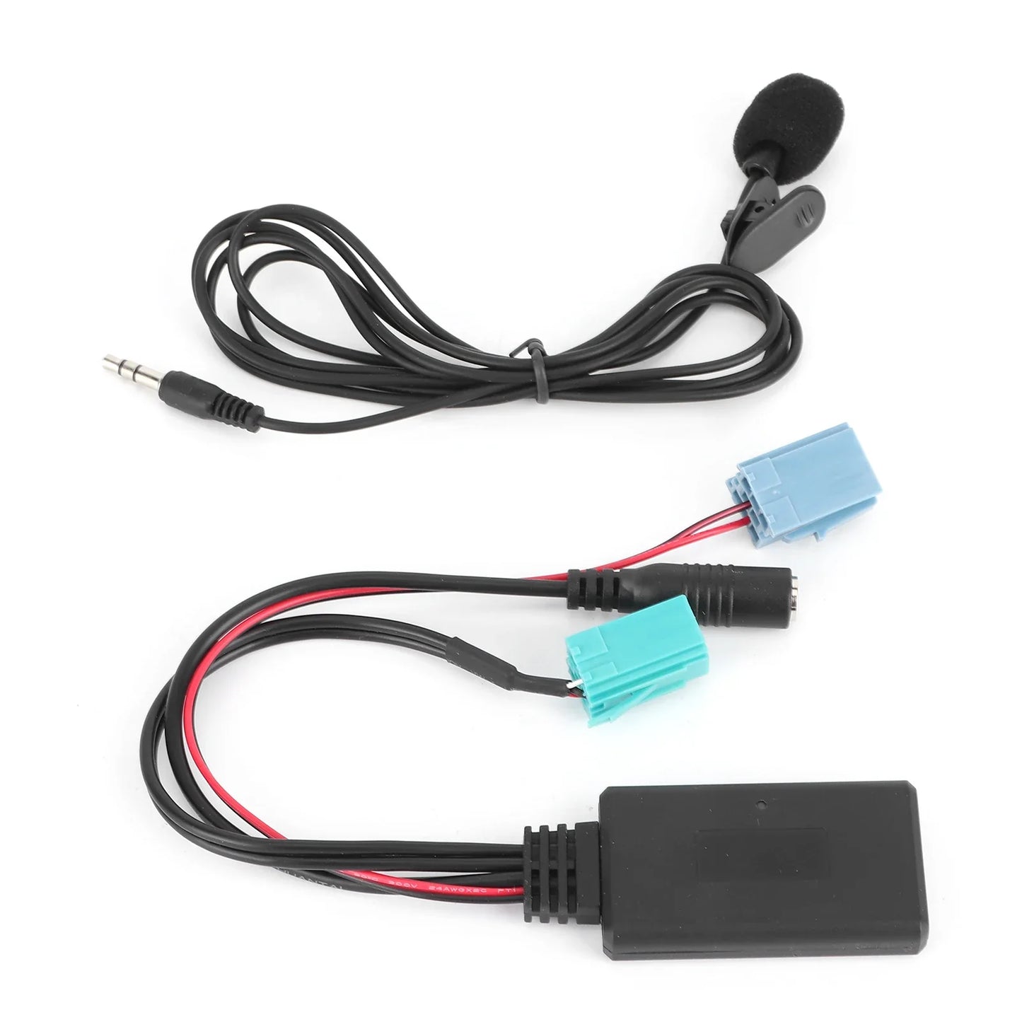 6Pin Cable Car Stereo AUX‑IN Adapter with Microphone Fit for Clio/Espace/Megane