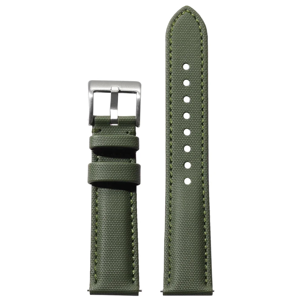 COROS PACE & APEX Stitched Sailcloth Nylon Band, Silver Buckle