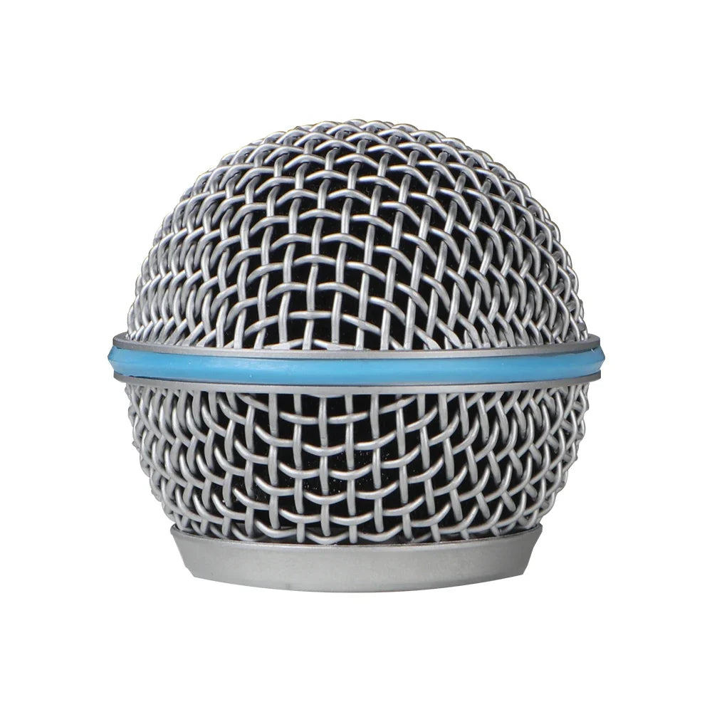 Mesh Ball Head Wired Wireless Microphone Grille Microphone Replacement Head Steel Shure SM58 Beta 58A
