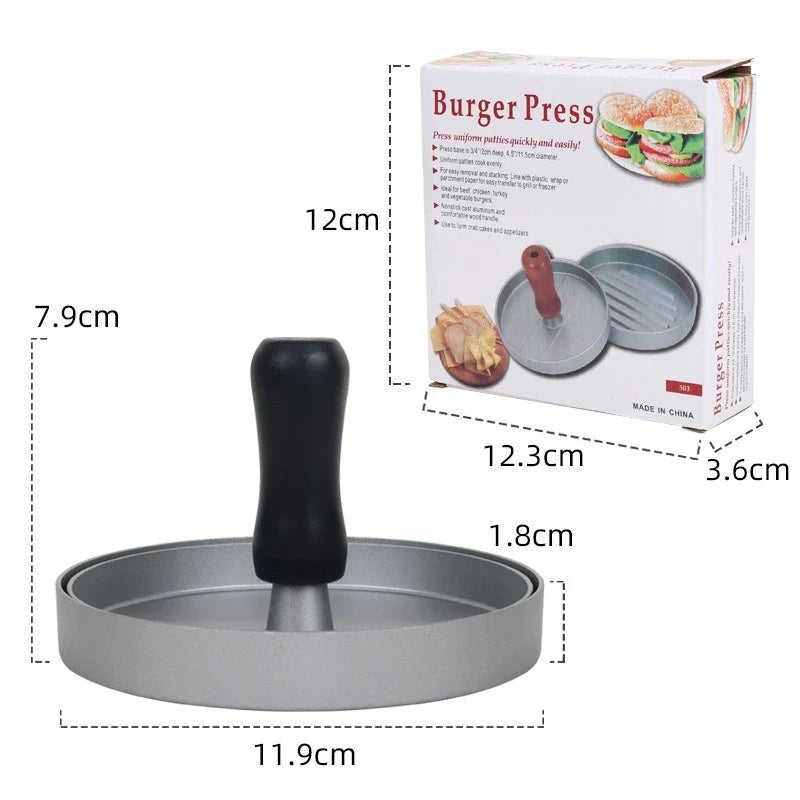 1PC Non-Stick Burger Press Patty Maker Metal Hamburger Mold for Beef